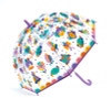 Djeco Pop Rainbow child umbrella featuring colourful whimsical rainbow and floral illustrations