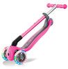 Globber PRIMO FOLDABLE LIGHTS 3 Wheel Scooter - Neon Pink