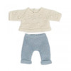 Miniland Clothing - Eco Knitted Sweater and Trousers,   21cm