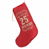 Red Jute 25th Christmas Stocking