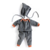 Djeco - Pearl Grey Doll's Velour Tracksuit for Pomea Dolls, 32cm