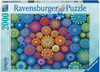 Ravensburger 2000pc - Radiating Rainbow Mandalas Puzzle