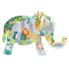 Floss & Rock 40pc - Jungle Friends Elephant Shaped Puzzle