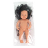 Miniland Doll 38cm - Caucasian Curly Black Hair Girl Baby Doll