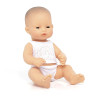 Miniland Doll 32cm - Asian Boy Baby Doll in Underwear