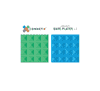 Connetix - Rainbow Blue & Green Base Plate 2pc