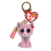 Ty Mini Boos Clip - Fiona the Pink Cat