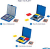 Mondrian Blocks - Blue Logic Game