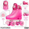 Crazy Skates - Glitter Pop Size Adjustable Roller Skates - Pink