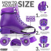 Crazy Skates - Glitter Pop Size Adjustable Roller Skates - Purple