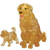 Crystal Puzzle 3D - Golden Retriever & Puppy