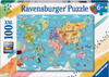 Ravensburger 100pc - Map of the World Puzzle