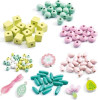 Djeco - Colourful Flowers and Foliage Wooden Beads 450pcs