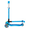 Globber PRIMO FOLDABLE LIGHTS 3 Wheel Scooter - Sky Blue/Navy Blue