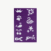 Oh Flossy - Reusable Adhesive Face Paint & Makeup Stencils - Purple