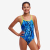 Funkita -  Girl's Diamond Back One Piece Swimmers - Wing Streak