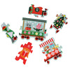 Petit Collage 30pc - Christmas Train Shaped Floor Puzzle