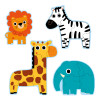 Djeco - Jungle 3,4,5,6pc Giant Progressive Puzzle
