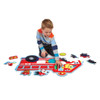 Peaceable Kingdom - Shiny Fire Truck Pups Floor Puzzle 39pc Peaceable Kingdom - Shiny Fire Truck Pups Floor Puzzle 39pc