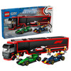 LEGO® City - F1® Truck with RB20 & AMR24 F1® Cars  60445 **Minor Box Damage**