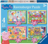 Copy of Ravensburger  -  Peppa Pig 4 in a Box - 12, 16, 20, 24pc Puzz.   **small corner box damage**les