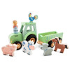 New Classic Toys - Wooden Tractor with Animals