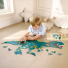 Hape - 202pc Dinosaur Shimmer Floor Puzzle
