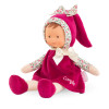 Corolle Miss Rose Grenadine soft baby doll with deep pink outfit floral details and satin bow