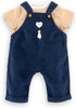 Mon Premier striped t-shirt and navy overalls set for 30cm Corolle dolls