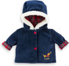 Corolle En Fêtes navy hooded coat for 36cm Mon Grand Corolle baby dolls