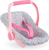 Flowered baby doll carrier for 36cm and 42cm Corolle baby dolls with floral padded lining