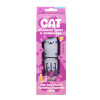 Gift Republic cat reading light and bookmark clipped onto a book page