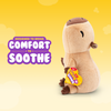 ZURU Hug-a-Lumps Connie the Capybara weighted fluffy plush toy in beige and brown, medium 1.3kg sensory plush for kids aged 3+