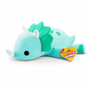 Aqua ZURU Hug A Lumps dinosaur plush toy with green spikes, white horns, and yellow heart tag