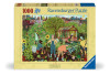 Ravensburger The Allotment 1000 piece puzzle featuring colourful community garden and greenhouse artwork