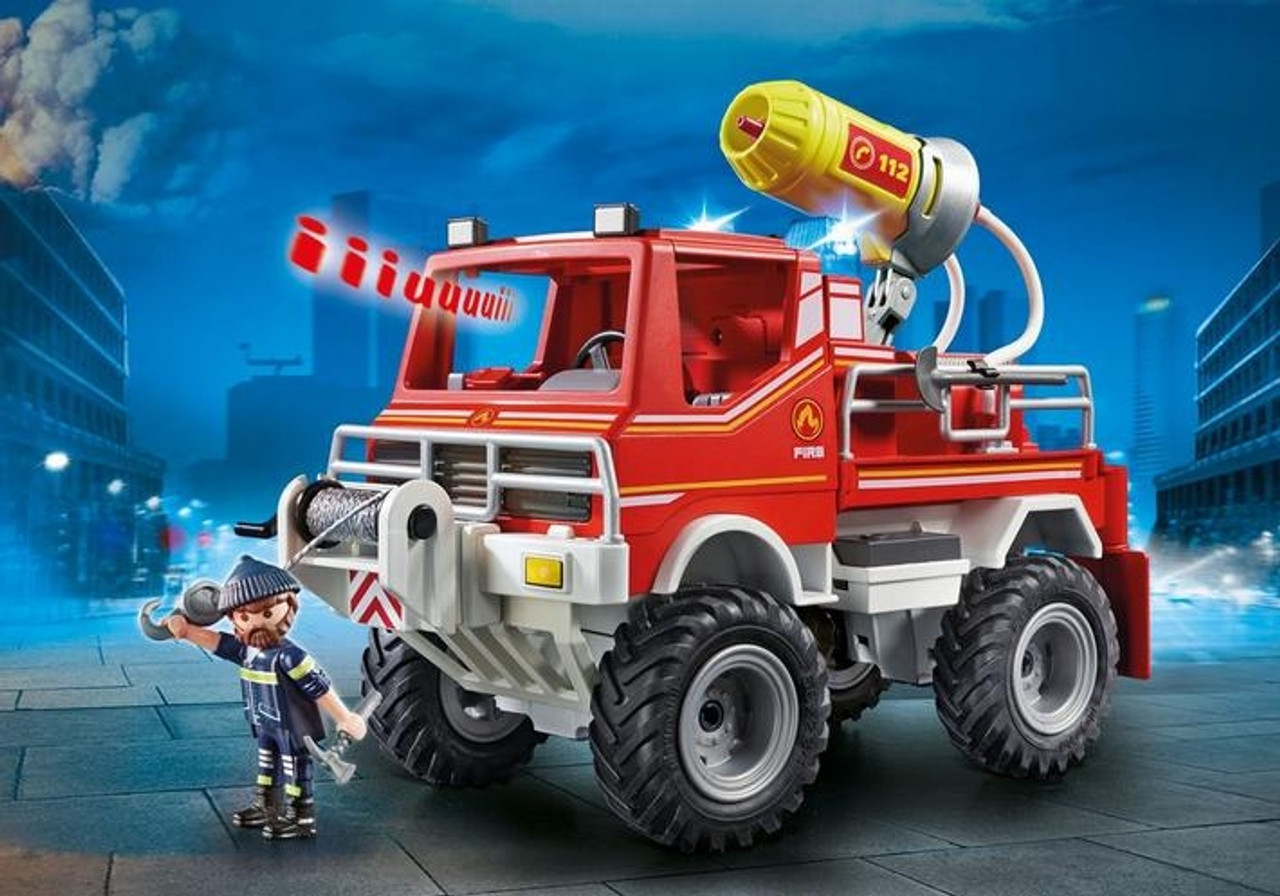 Playmobil City Action Fire Truck Flashing Lights Building Set 71233