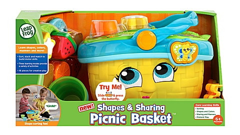 Leap Frog Shapes & Sharing Picnic Basket Yellow Discount Toy Co.