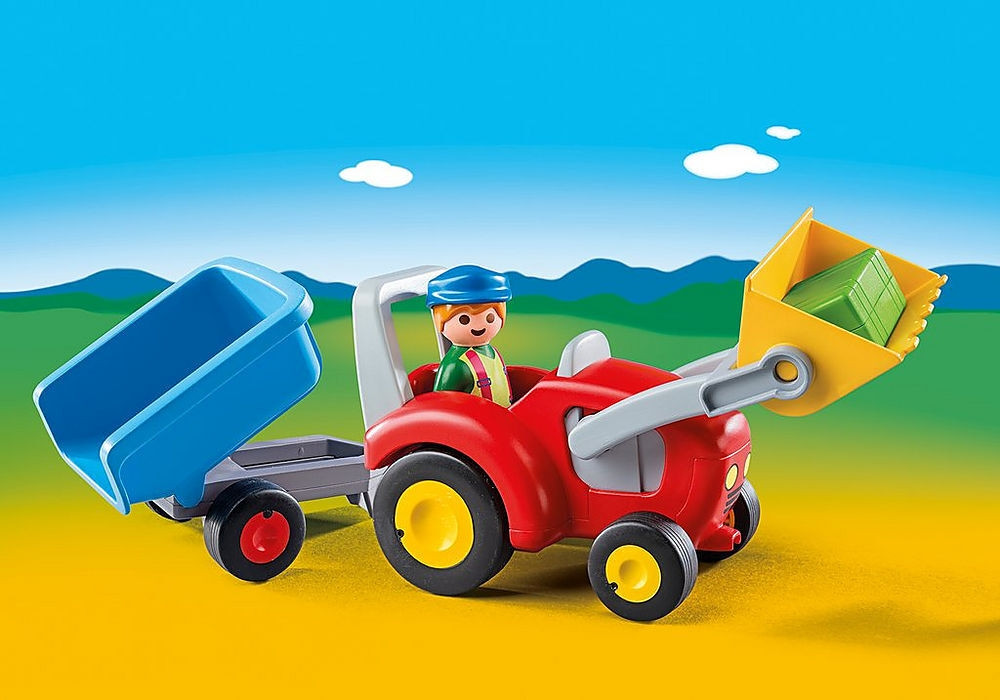 Playmobil Tractor With Trailer 69641