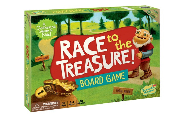 Peaceable Kingdom Race to the Treasure Cooperative Board Game