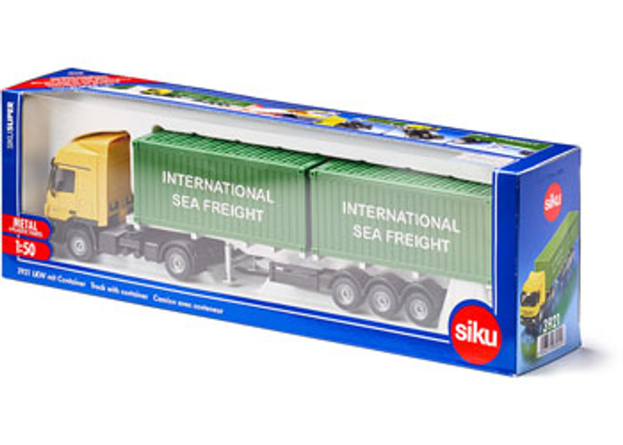 Siku - 3921 - Mercedes Benz Actros Container Truck - 1:50 Scale