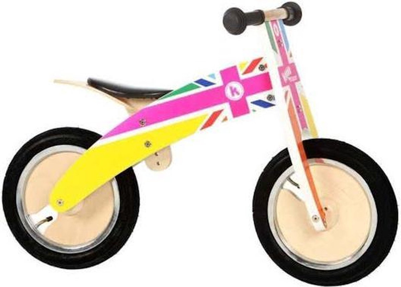 Kiddimoto Kurve Balance Bike Rainbow Union Jack