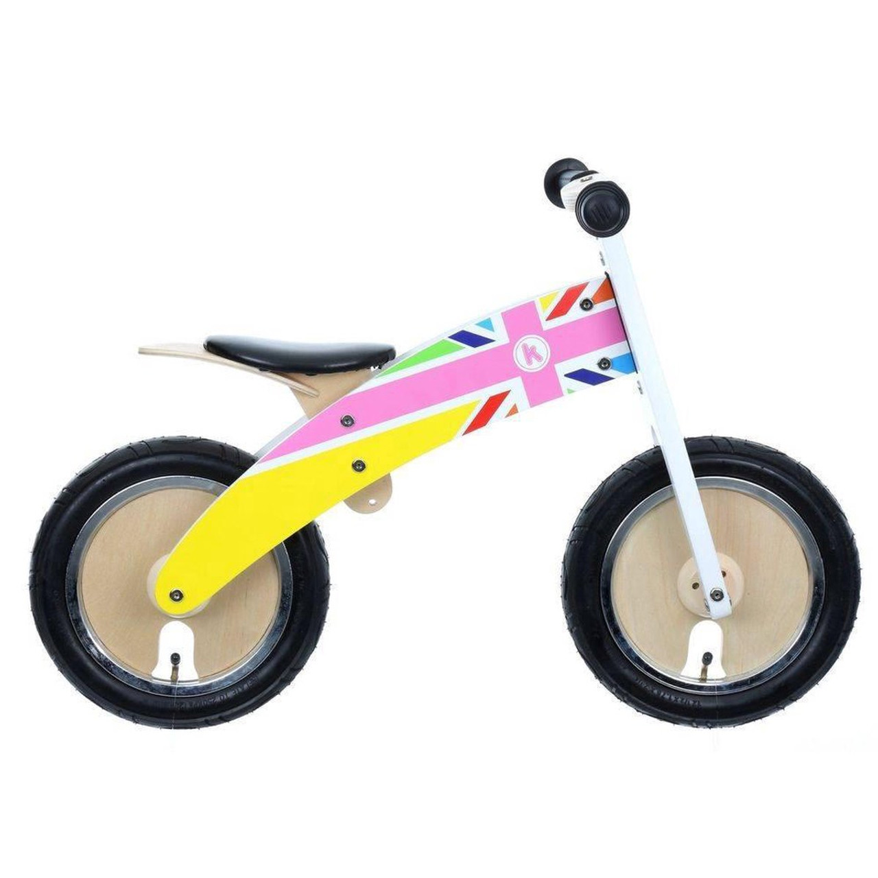 Kiddimoto Kurve Balance Bike Rainbow Union Jack