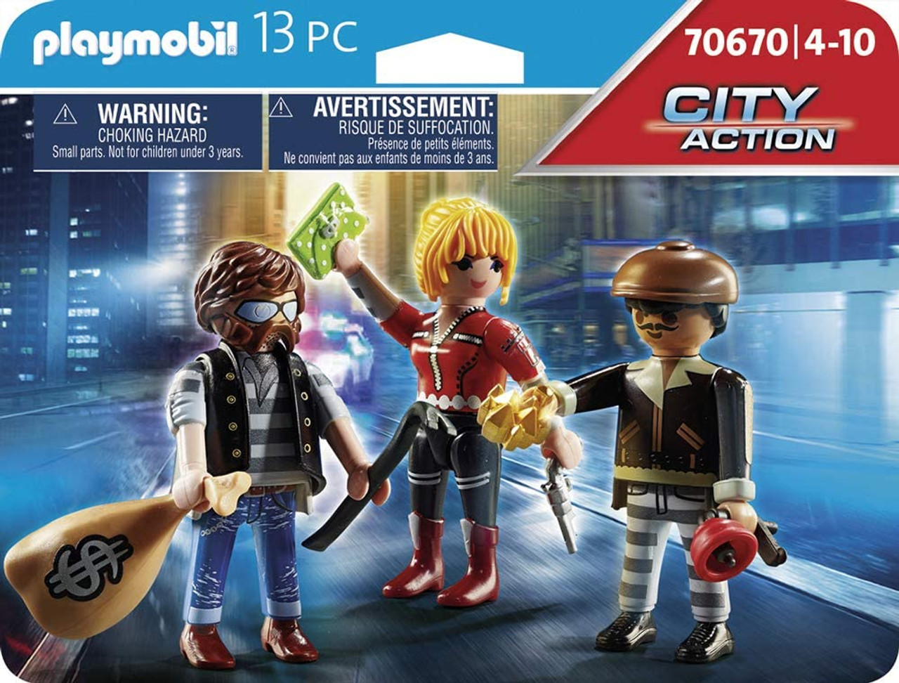 PLAYMOBIL Police off-Road Car with Jewel Thief Action Figure Playset