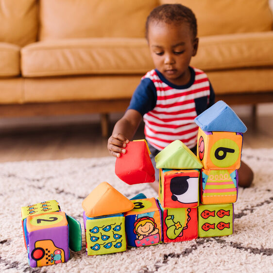 Melissa Doug K's Kids Match Build Soft Blocks Discount