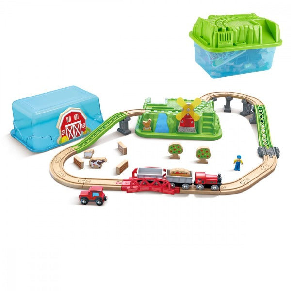 Hape Rail Countryside Bucket Set Discount Toy Co