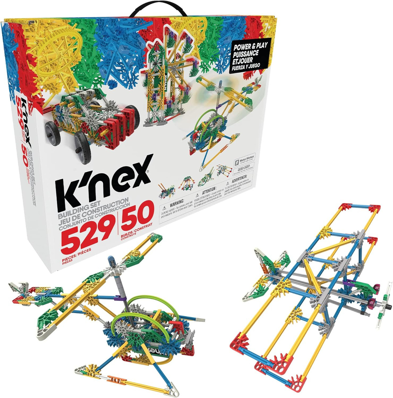 Value Tub Knex 1000 Piece Box K'Nex Power Play Motorized 529