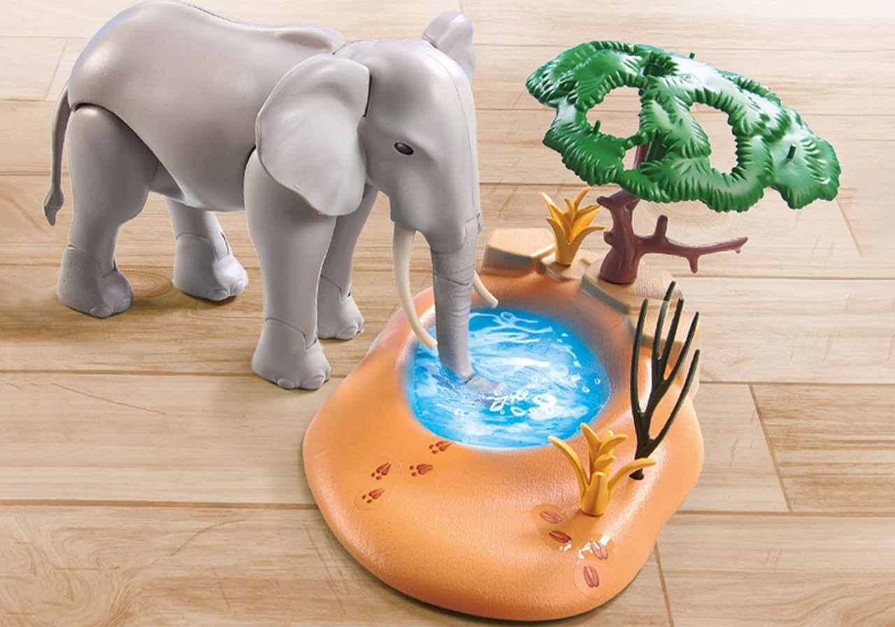 Playmobil Wiltopia Elephant at the Waterhole (with water shoot - Main Image