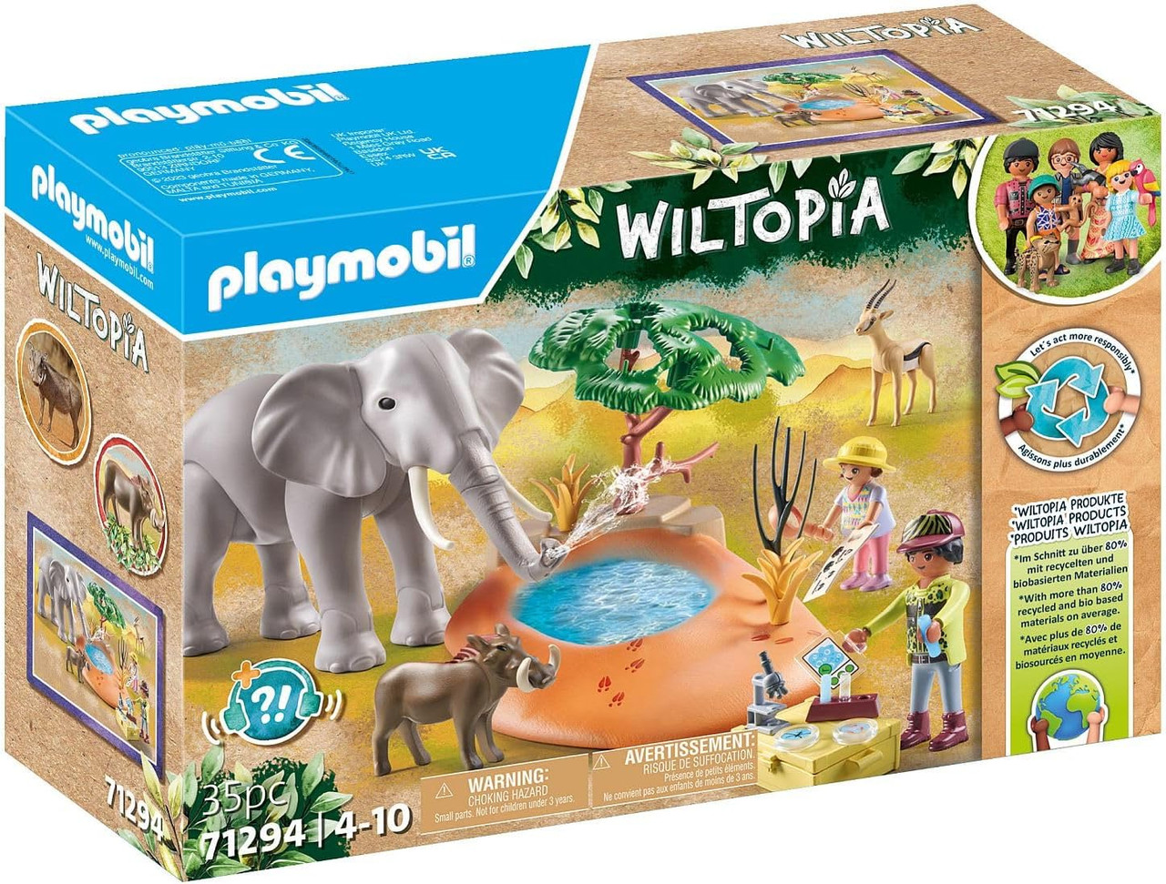 Playmobil Wiltopia Elephant at the Waterhole (with water shoot