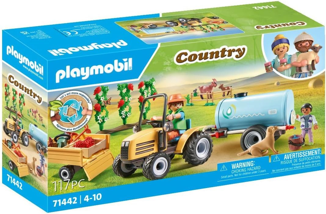Playmobil Country Tractor with Trailer and Water Tank 71442