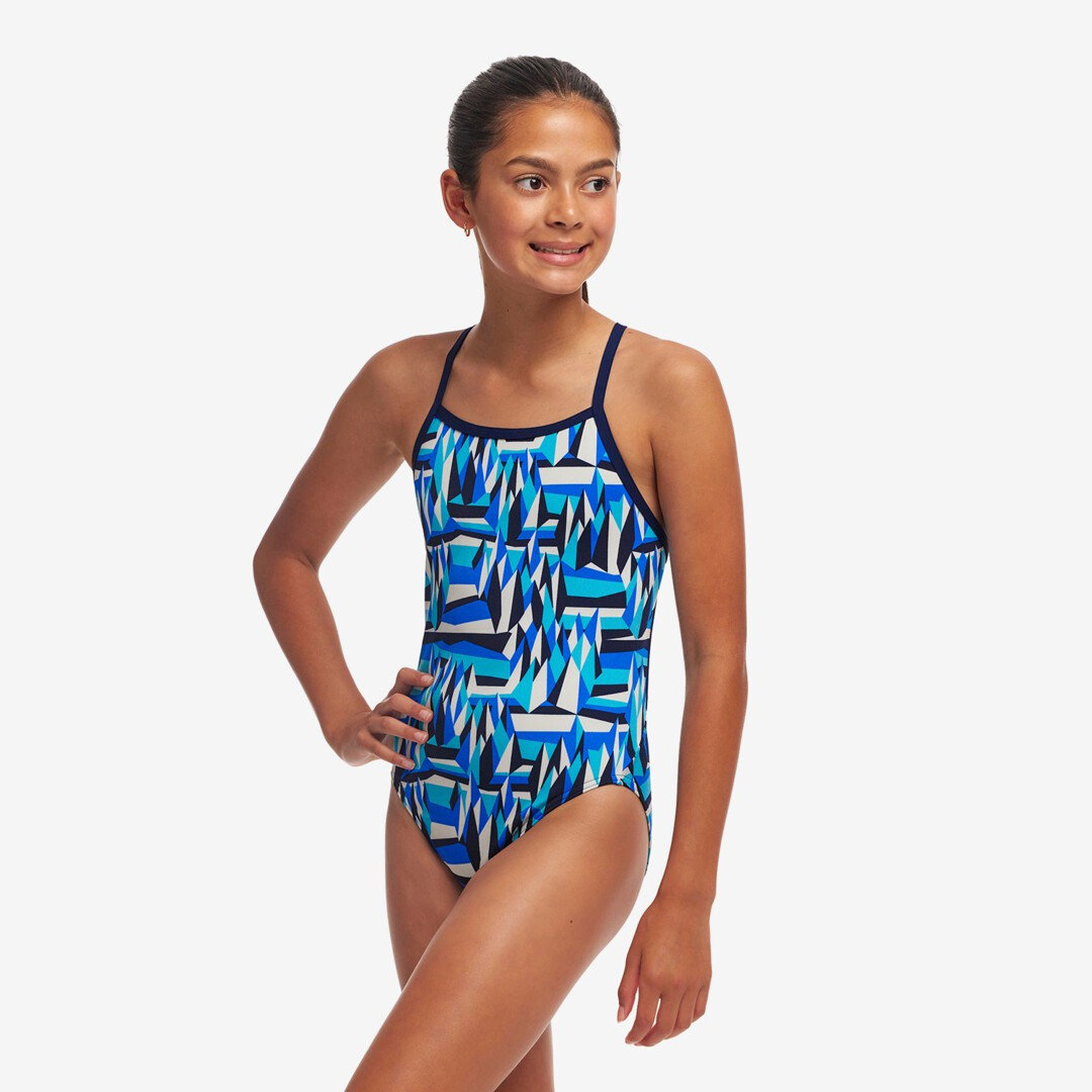 Funkita Single Strap One Piece Swimmers Polar Caps